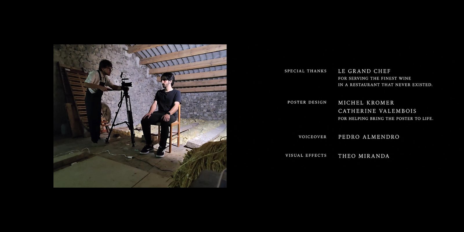 Pedro Almendro behind the camera with Théo Miranda on set for Why Not Before
